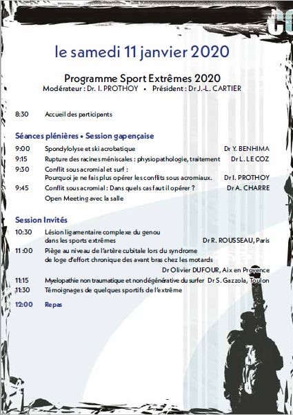 Congrés de médecine et traumatologie des sports extrèmes Congrés de médecine et traumatologie des sports extrèmes