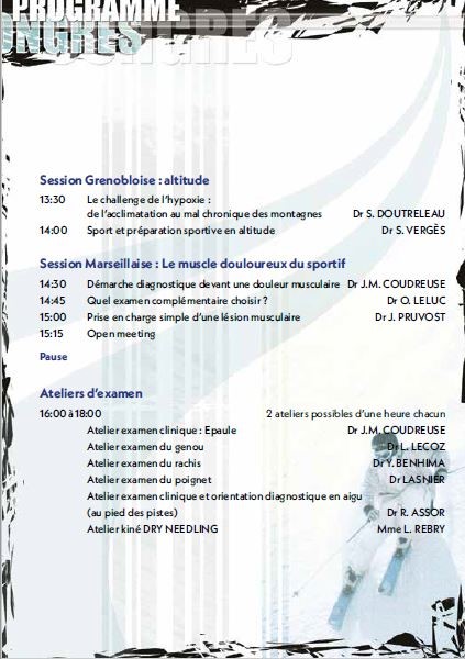 Congrés de médecine et traumatologie des sports extrèmes Congrés de médecine et traumatologie des sports extrèmes